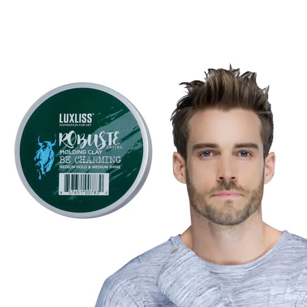 LUXLISS Hair Styling Wax Cream Productos de etiqueta privada para hombres Hair Styling Hold Shine Molding Clay Hair Wax Gel para hombres