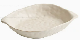 Plato Beige de 8'' con Doble Asa