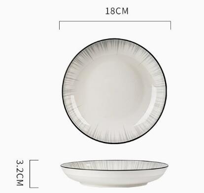 assiette grise de 7 pouces