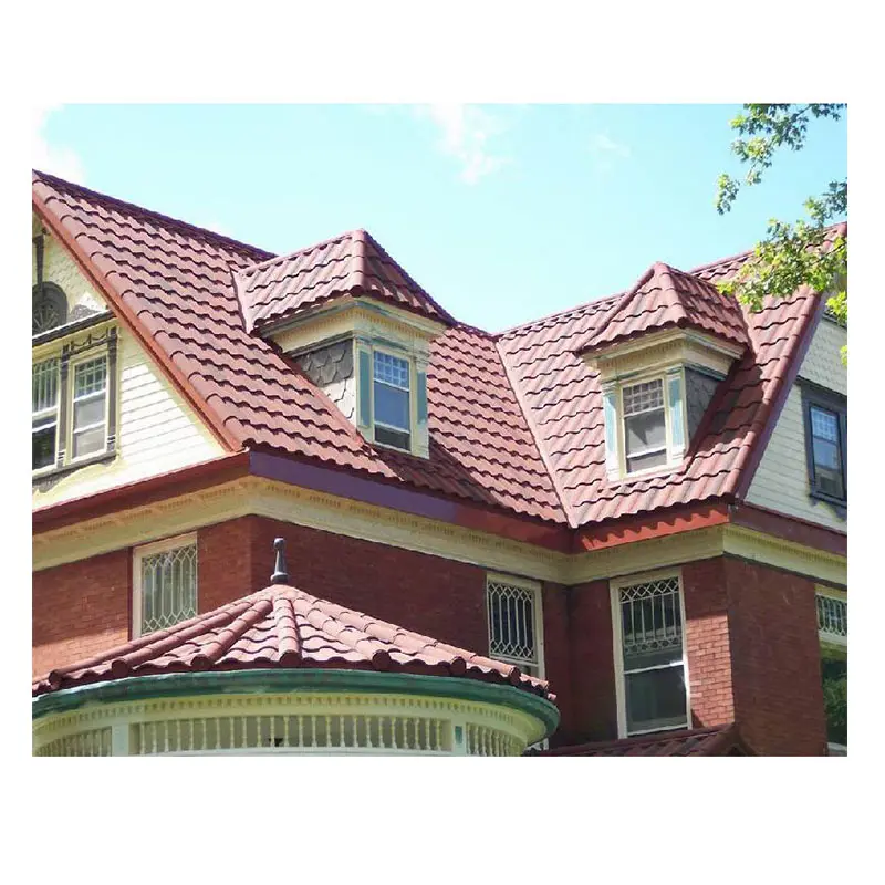 Hersteller lieferung einfarbige Dachziegel farbige Metall-Dachschindeln für den Haushalt Ton-Dachmaterialien