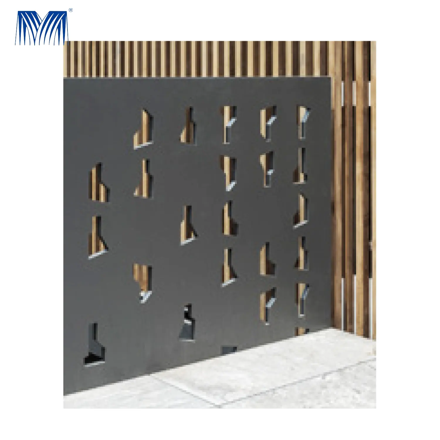 No dig perforated modern mobile mini sliding privacy post iron garden aluminum horizontal style metal fence panels price