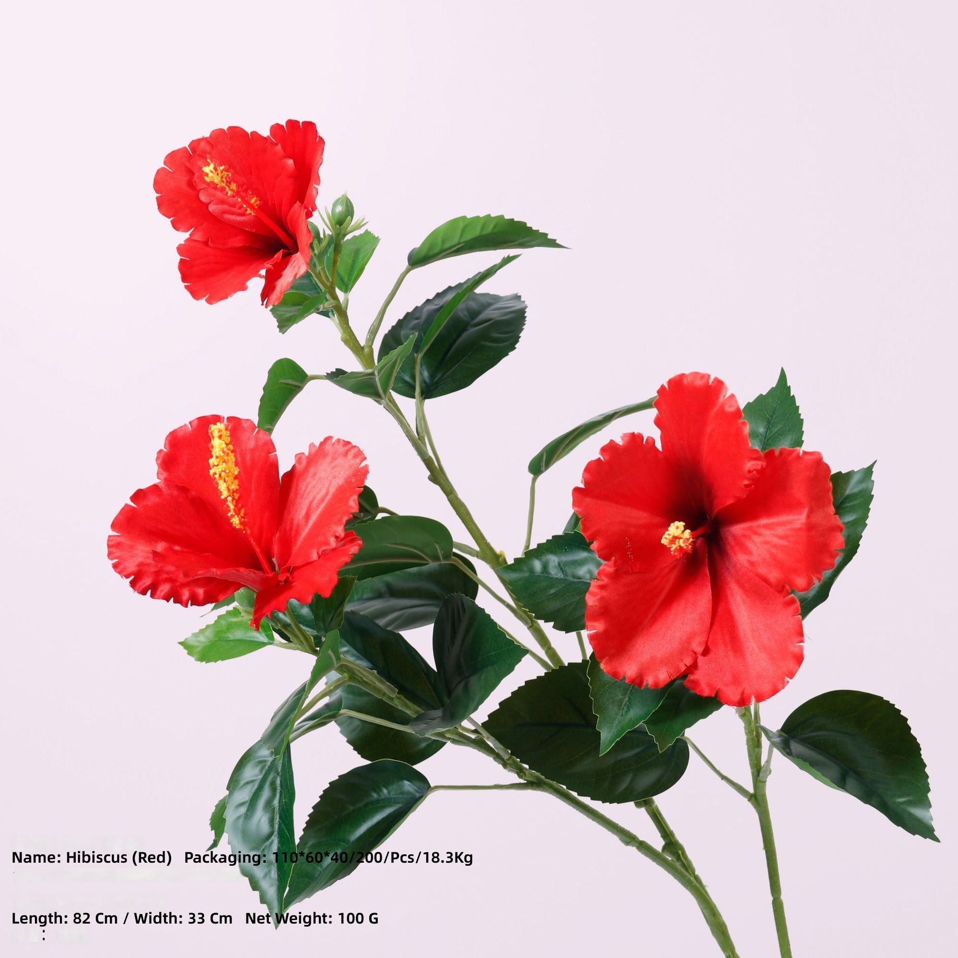 red Hibiscus flower 82cm