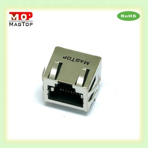 rj45 1x1 connector Power Over <strong>Ethernet</strong> ( PoE ) 10/100BASE-TX RJ45 Jack With Magnetic Module - Product Image 4