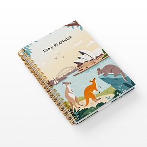 2026 Australia Animals Premium Tages planer A5 Spiral gebundenes Hardcover mit monatlichem Papier cover index und datierten Seiten
