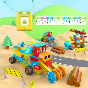 117 Stück STEM Logic Engineering Fahrzeug bausteine Spielzeug DIY montieren karten basierte Programmier getriebe Blöcke Projekt Baukasten