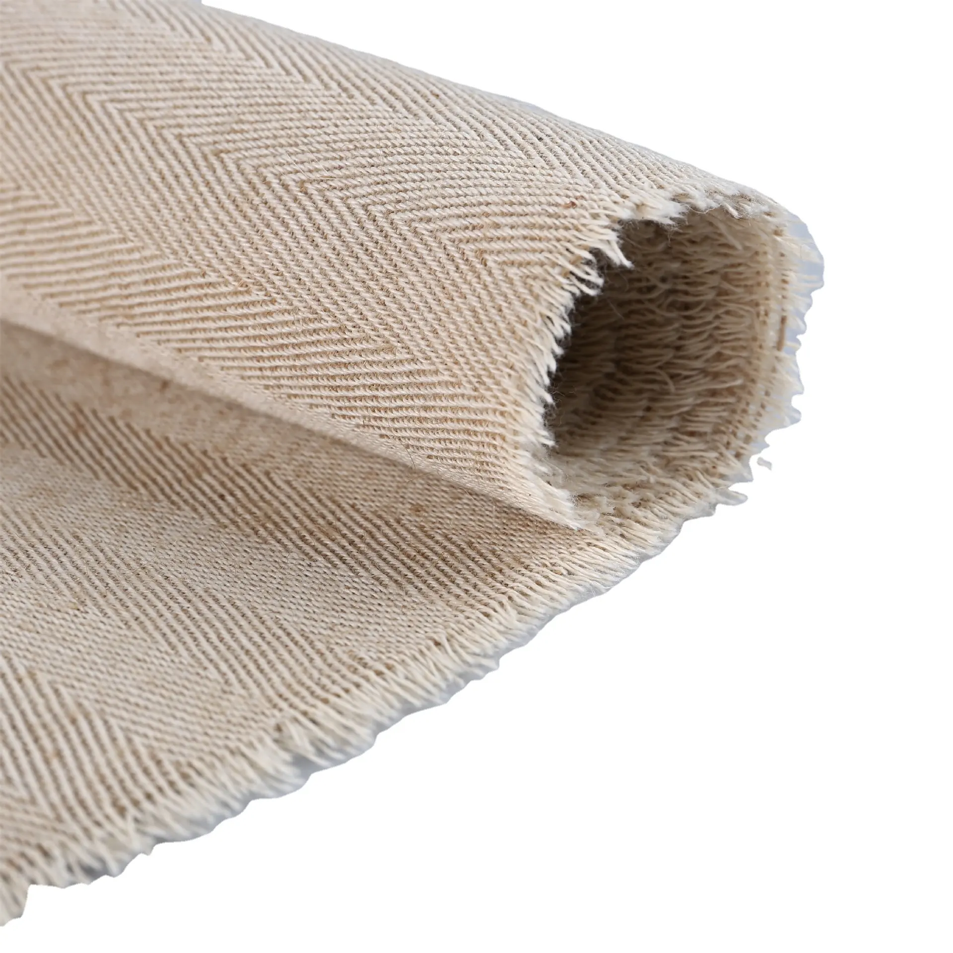 Tela de yute de algodón con doble cara, tejido de doble cara con diseño de espiga, Jacquard, arpillera, algodón, cáñamo orgánico