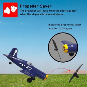 Rc uçak F4u 2.4ghz 4ch uzaktan kumanda uçak ile uçmaya hazır Gyro radyo kontrol oyuncaklar acemi için - Product Image 6
