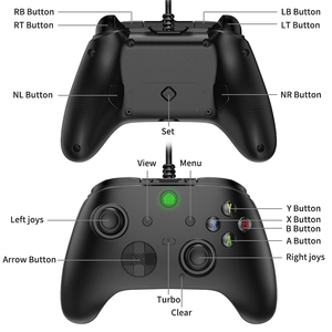 PS3 Android PC x-giriş d-giriş TVbox buhar Gamepad için kablolu çift titreşim oyun denetleyicisi - Product Image 6