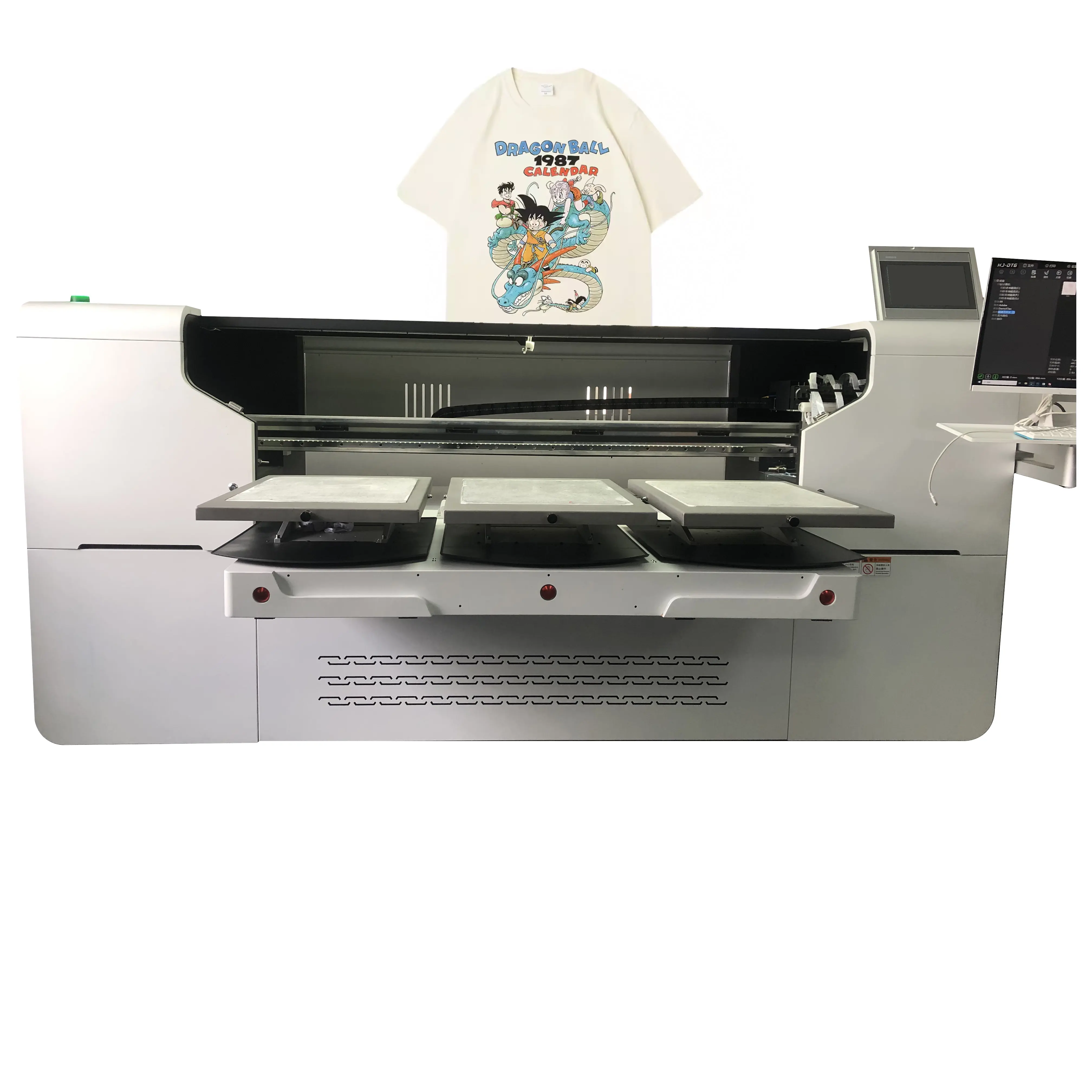 การพิมพ์ความเร็วสูง Dtg เครื่องพิมพ์ A4 A2 เครื่องพิมพ์เสื้อยืดขนาดใหญ่อุตสาหกรรมโดยตรงเครื่องพิมพ์ภาพ
