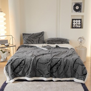 Sang Trọng Hai Lớp 100% Polyester Flannel Chăn Nặng & Mềm Raschel Hoa In Thiết Kế Bán Buôn Cho Nhà Hoặc Khách Sạn - Product Image 6