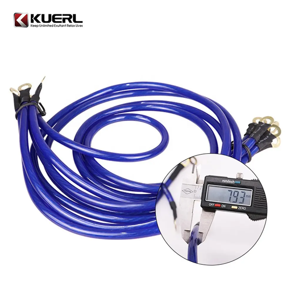 Kit de cableado de tierra para coche, cable de tierra de alta calidad, CCA, 4 colores, el mejor precio