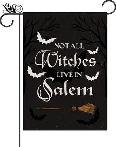 12,5x18 дюймов вертикальный двусторонний не все ведьмы живой в Салеме метла Хэллоуин Садовый флаг - Product Image 1