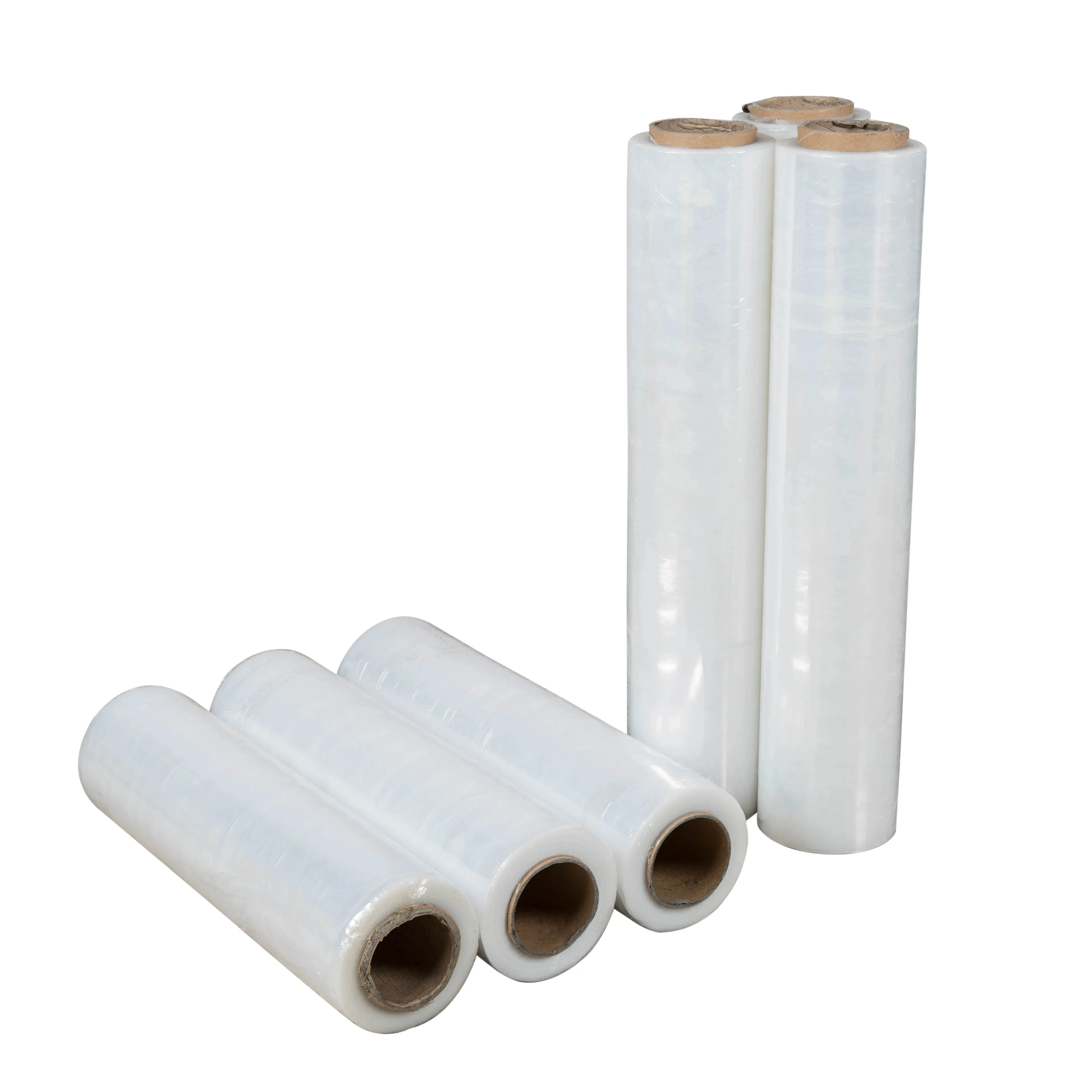 Envoltura elástica de potencia transparente industrial, película adhesiva de PVC Pe Strecovy con diferentes especificaciones para palés