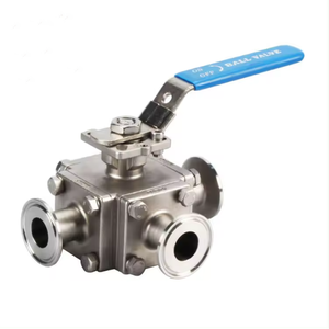 HEDE doğrudan satıyor 1/2 "-4'' güvenlik sıhhi paslanmaz çelik üç yollu tam delikli 3 yollu manuel vana basınç kontrol küresel vana - Product Image 4
