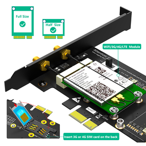 2 In1 Combo <strong>Mini</strong> <strong>PCI</strong>-E to <strong>PCI</strong>-E 1x and MSATA to SATA3 Adapter with SIM Card Slot for WiFi/ 3G/4G/LTE/ Msata SSD - Product Image 6