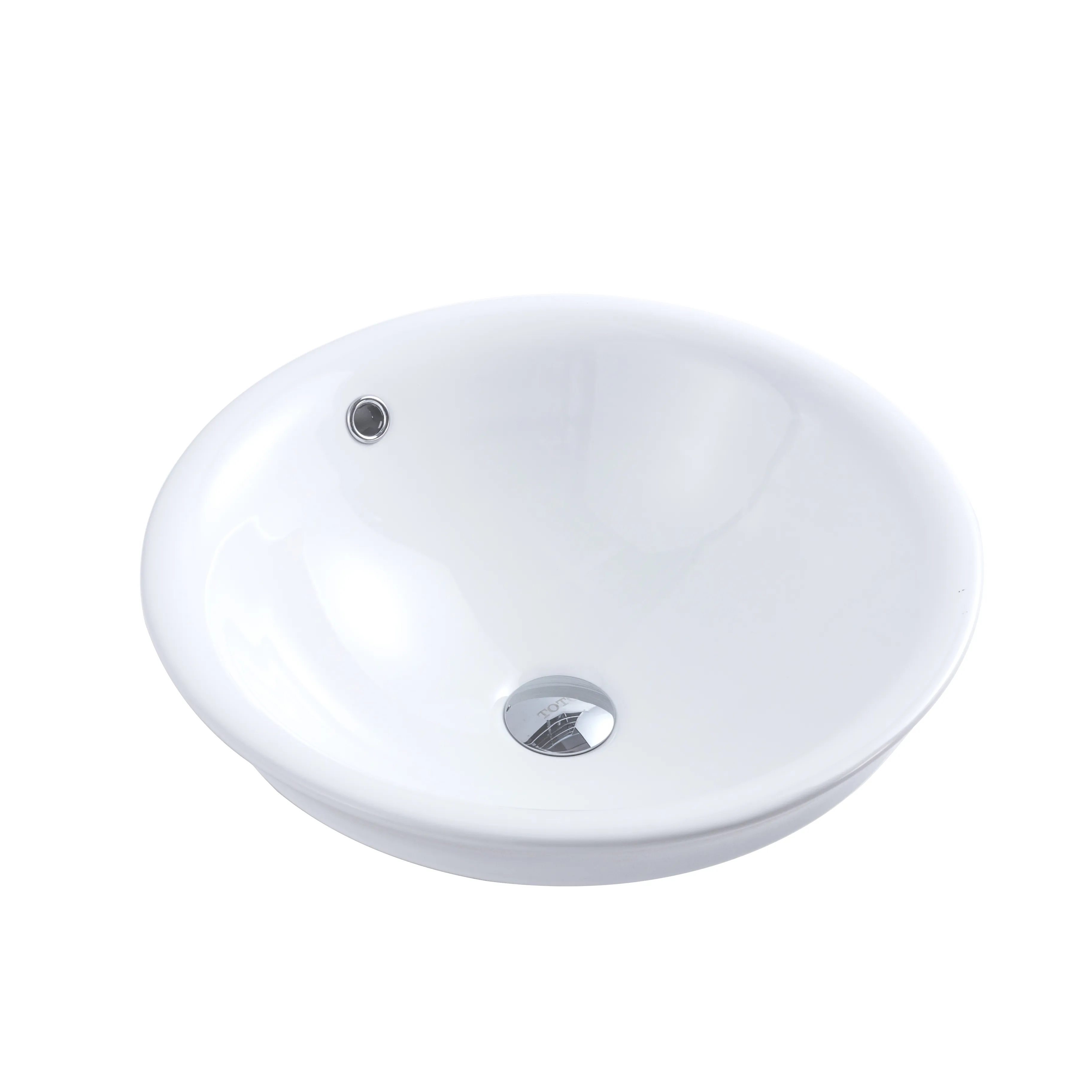 1318B mercato vendita calda lavabo da appoggio rotondo bianco in ceramica per lavaggio