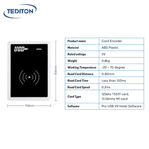 Tediton สัมผัส M1บัตรหรือ T57เครื่องอ่านบัตรโรงแรมล็อคการ์ดเข้ารหัสสำหรับระบบล็อคโรงแรม - Product Image 5