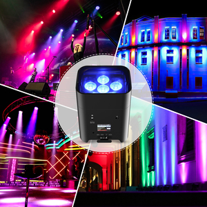 Inalámbrico construido en batería de Control remoto WiFi Par luz Luz de lavado 6PCS 18W RGBWA lavado + + + seis-en-uno Par de luz para la boda del - Product Image 4