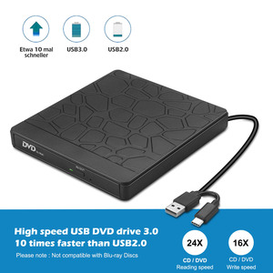 USB3.0台式笔记本电脑多功能DVD刻录机u盘读卡器SD tf卡C型集线器超薄RW的外部光驱 - Product Image 4