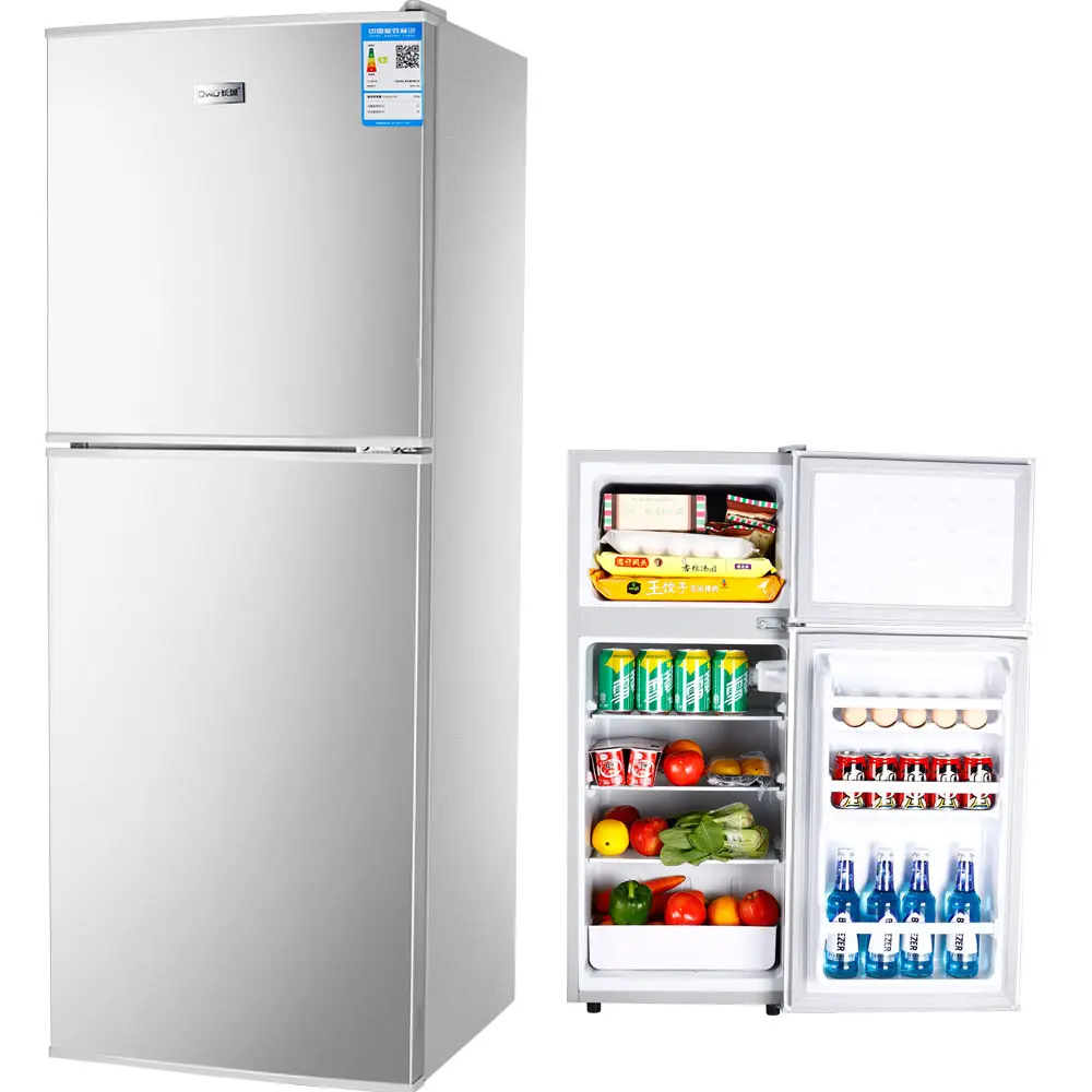 Mini refrigerador 2023 de 108L para oficina en casa, refrigerador pequeño de doble puerta, refrigerador portátil para el hogar