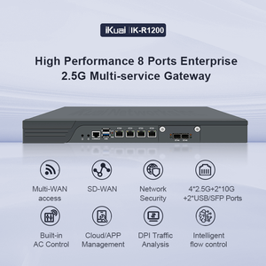 IKUAI Cloud Management 6 porte 10G POE Routing Controller 2.5G porta 19 Gateway Router multiservizio aziendale cablato - Product Image 5