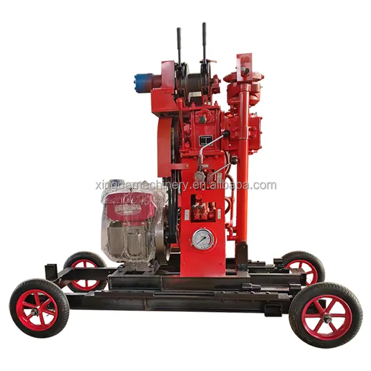 Precio competitivo 50m Venta caliente Portable Mine Diamond Water Well Core Drilling Rig para muestra