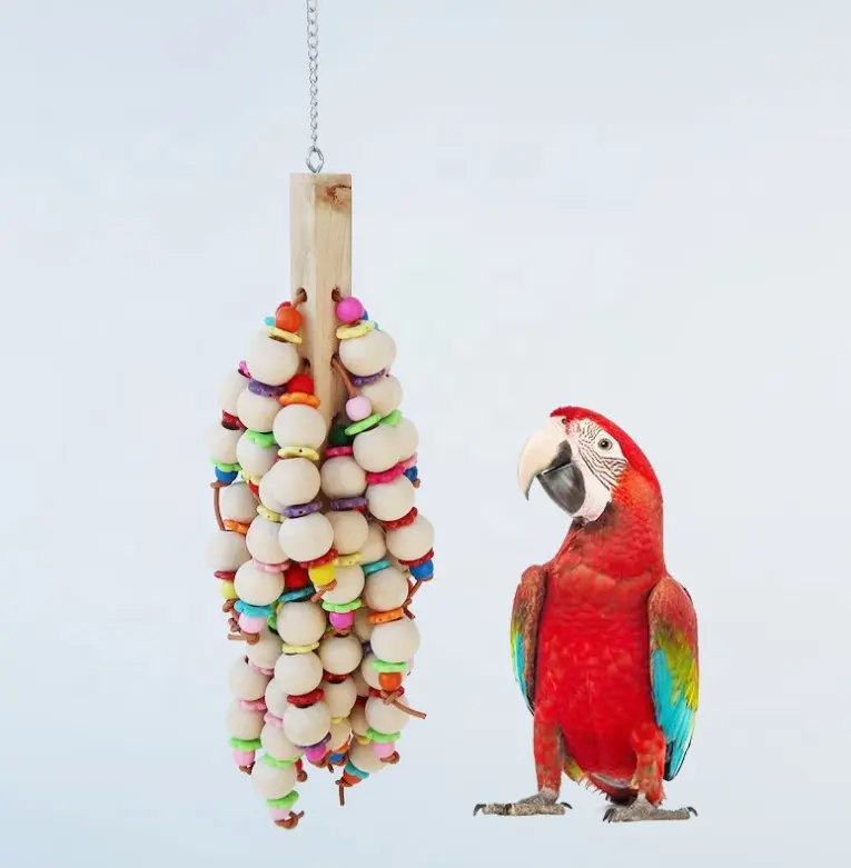 Kayu Hewan Peliharaan Burung Kakatua Mengunyah Gigitan Mainan untuk Menengah Besar Parrot