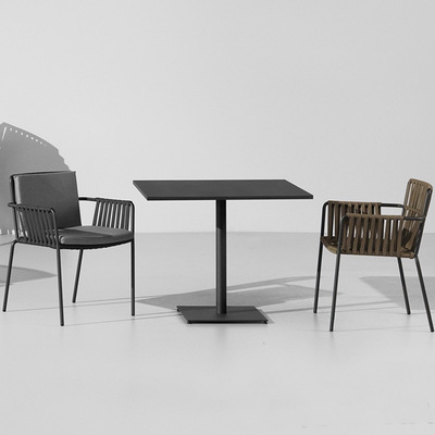 70cm square table+two chaies