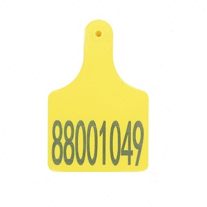 Cattle Goat Sheep Tracking Long Range 860-960MHz RFID Barcode QR <strong>Code</strong> Printed TPU UHF Eartag Animal Ear Tag