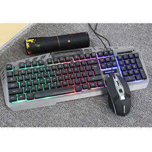 Combo de teclado y ratón para juegos con logotipo personalizado, ordenador portátil de escritorio, juego de teclado y ratón LED con cable - Product Image 5