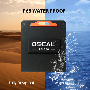 Oscal Powermax 200太阳能电池板太阳能发电机便携式电站系统绿色充电可折叠200瓦通用面板 - Product Image 2