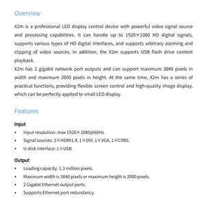 Colorlight X2m Full Color <strong>Display</strong> LED <strong>Video</strong> <strong>Processor</strong> Led Full Color Screen <strong>Processor</strong> Colorlight LED Full Color Screen <strong>Processor</strong> - Product Image 2
