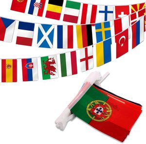 <strong>Custom</strong> Mini Polyester <strong>Triangle</strong> <strong>Flags</strong> Colorful <strong>Bunting</strong> with Customized Design Festival Decoration for Bars - Product Image 3