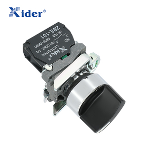 22mm Xider DB4-BD21/XB4-BD21 komple seçici anahtarı standart kolu Metal siyah 2 pozisyonlar kendinden kilit seçici anahtarı - Product Image 5