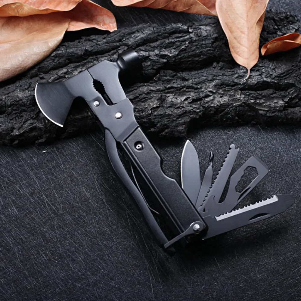 Multi-function Automobile Safety Survival Axe Tool Multi Purpose Hammer Pocket Knife