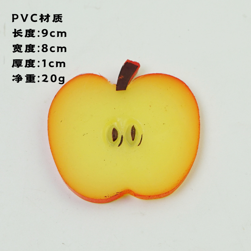 Grande tranche de pomme en PVC rouge