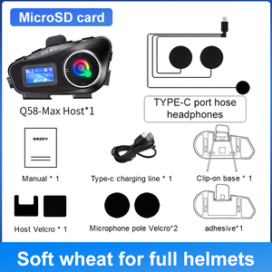 Best Quality Q58 Max Helmet <strong>Intercom</strong> <strong>System</strong> Wireless Motorcycle <strong>Intercom</strong> with FM <strong>Radio</strong> and 6 EQ Sound Effect - Product Image 3