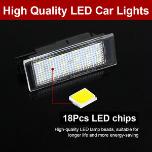 2Pcs Canbus Car <strong>LED</strong> Number License Plate Light for Renault Megane 3 <strong>Clio</strong> Laguna 2 Megane 3 Twingo Master Vel Satis - Product Image 5
