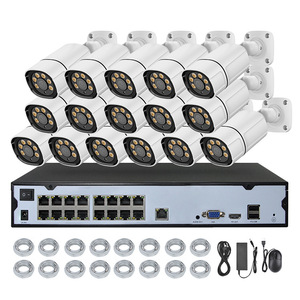 16CH 8MP双方向オーディオPoe IP Aiモーションアラームアプリ弾丸カメラ4KフルカラーナイトビジョンCCTV屋内/屋外Nvrセキュリティ - Product Image 4
