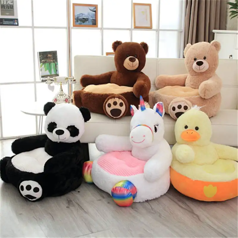 Hot Sale niedlichen Teddybär Panda Einhorn Ente Plüsch Spielzeug Kinder sofa Plüsch Stuhl Sofa weiches Kissen Kindersitz Geschenk