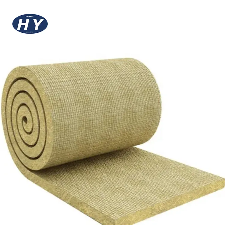 High Quality Hot Sale Mineral Wool Product Wire Mesh Mineral Stone Wool Felt Rock Wool Roll Blanket for Roof Insulation