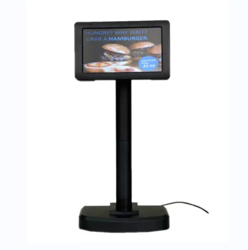 Poste de pantalla LCD para terminal de punto de venta, dispositivo para visualización de 7 ", disponible en varios idiomas