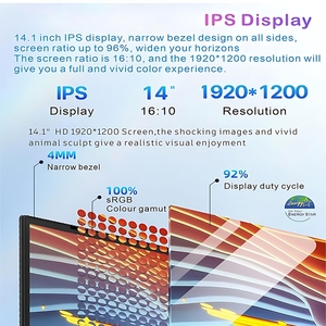 Novo HL140S 14 "Multi-forma Morphing Laptop Tablet/Pintura/Visualização/Modo de Reunião Dobrável Tela Sensível Ao Toque Notebook Computador Portátil