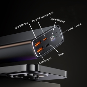 Latest High Quality Digital Display <strong>Power</strong> <strong>Bank</strong> 20000mAh Type C <strong>Output</strong> <strong>QC3.0</strong> PD 20W Fast Charging Portable 20000mah Powerbank - Product Image 5