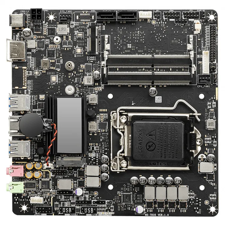 Msi H510TI-S03 Gebruikt Moederbord Met Lga 1200 Socket Ondersteunt 10th En 11th Gen Intel Core Pentium Goud En Celeron