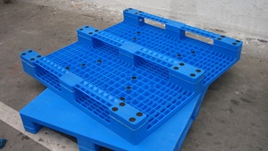 48x48 HUADING HDPE Steel Pallets <strong>Cost</strong>-Effective Recycled Plastic Roll Pallet with 4-Way <strong>Entry</strong> for Warehouses Single Faced Style - Product Image 4