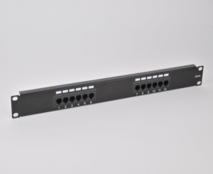 Krone & 110 Dual IDC 1u 19 pulgadas Utp Cat5e 12 puertos RJ45 Patch Panel - Product Image 2