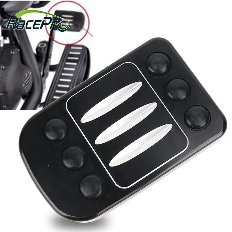 RACEPRO Motorcycle Aluminum Brake Pedal Pad Cover Fit For Harley Touring Softail FL Dyna Trike
