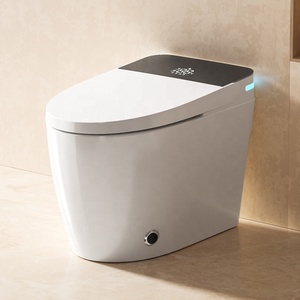 高級スマートトイレ自動Wcラウンドボウル床取り付け電動ビデ延長式高度シート暖房機能付き - Product Image 2
