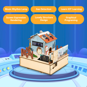 Robotlinking Smart Home BLE IOT Kit para proyectos de automatización Micro: Bit Casa de madera STEAM Kit de aprendizaje de programación gráfica - Product Image 5